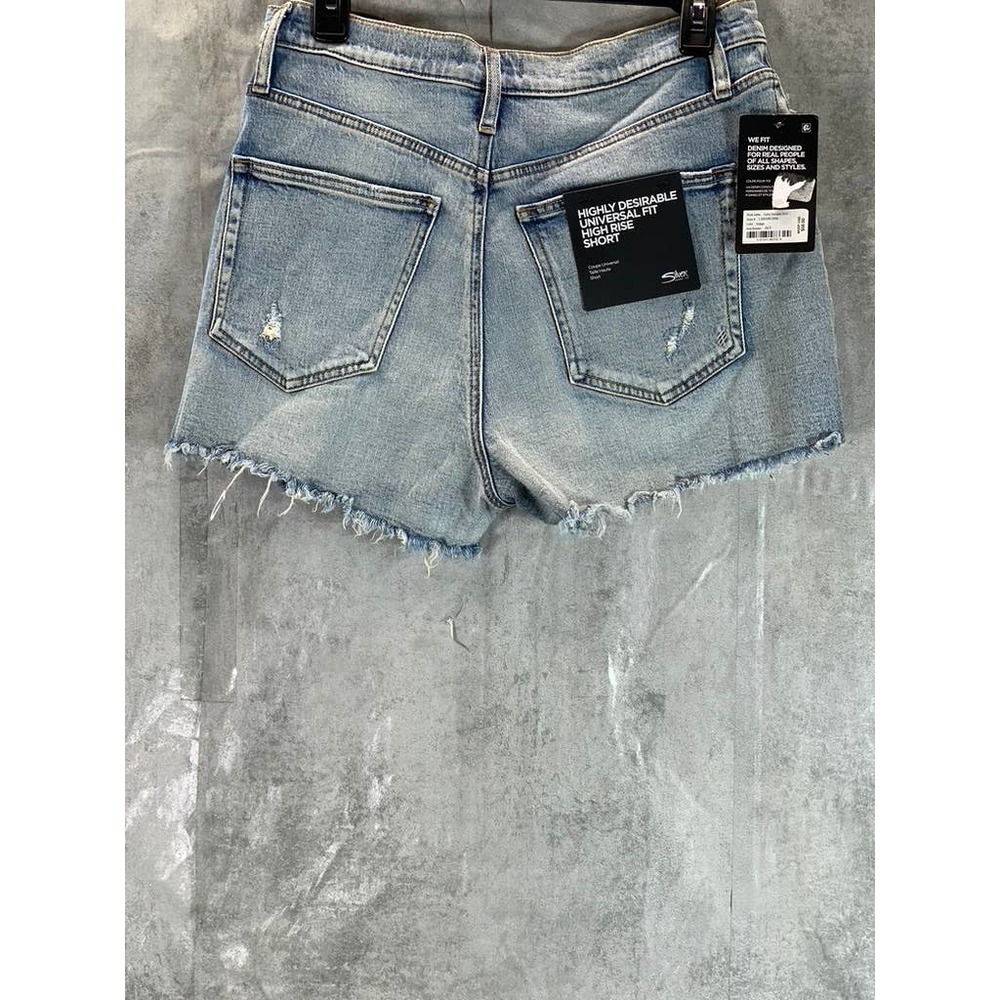 Silver Jeans Co. Women's Indigo High-Rise Distressed Highly Desirable Short SZ29 - Picture 2 of 11